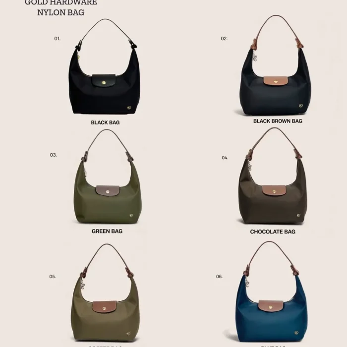 泰國🇹🇭 Pony MO-YA大尼龍拼接肩背包(基本款)